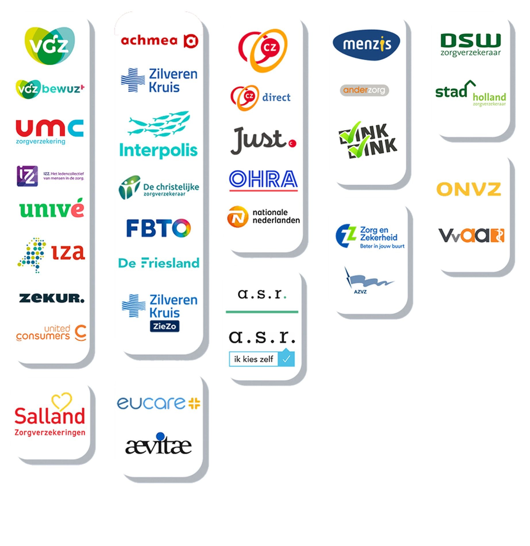 Wij hebben contracten afgesloten met alle zorgverzekeraars.