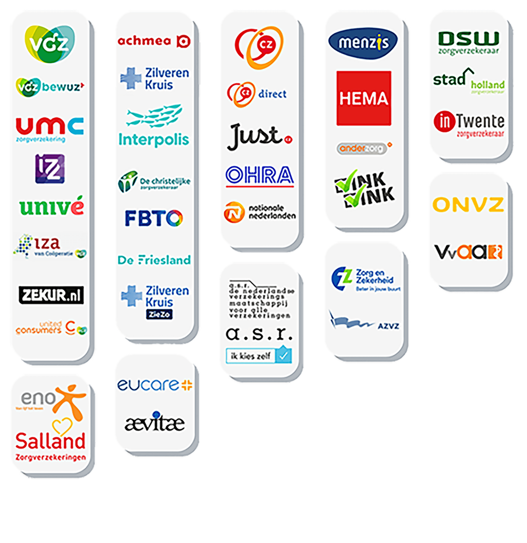 Wij hebben contracten afgesloten met alle zorgverzekeraars.